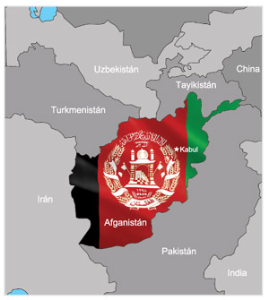 Detalle mapa Afganistán 3 Puntos